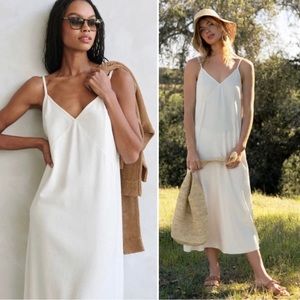 Jenni Kayne | NWOT 100% Riviera Slip Dress Ivory - Size Small